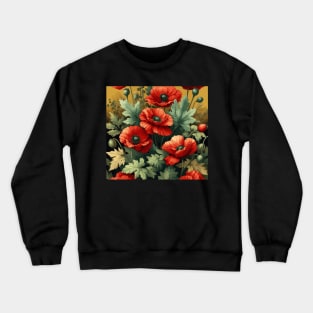 Poppy Flower Crewneck Sweatshirt